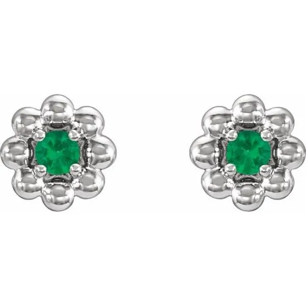 Petite Flower Earrings Image 2 M. J. Thomas Jewelers, Ltd. Stratford, CT