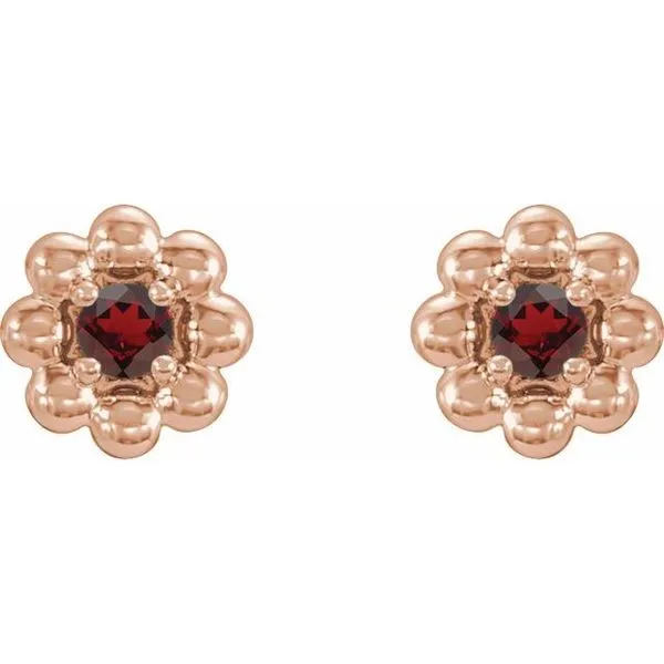 Petite Flower Earrings Image 2 Hopman Jewelers Elkhart, IN