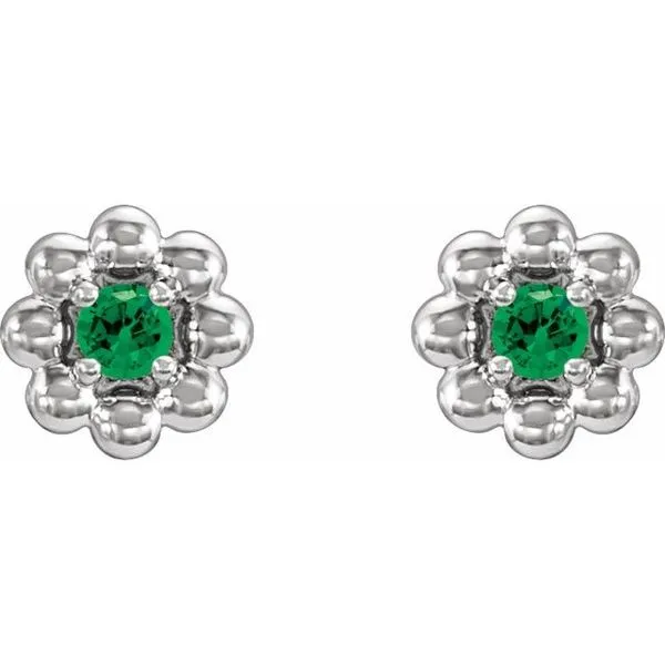 Petite Flower Earrings Image 2 Hopman Jewelers Elkhart, IN