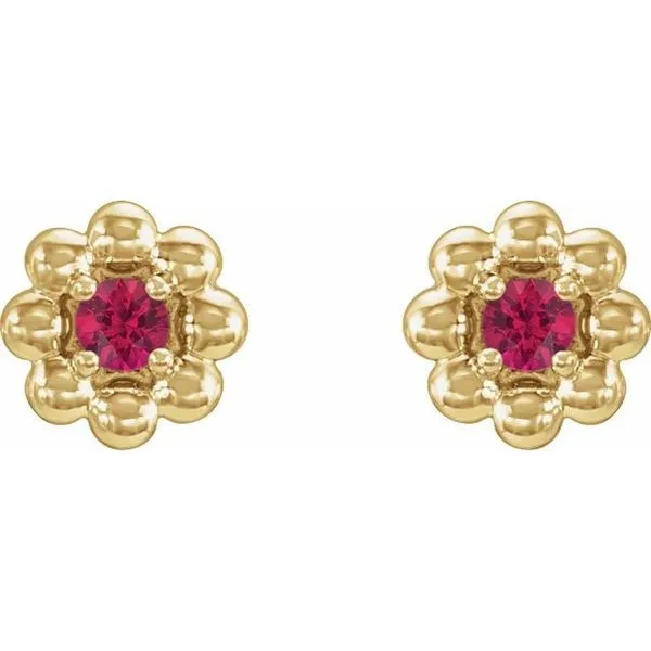 Petite Flower Earrings Image 2 Leslie E. Sandler Fine Jewelry and Gemstones rockville , MD