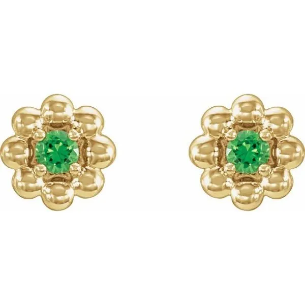 Petite Flower Earrings Image 2 Leslie E. Sandler Fine Jewelry and Gemstones rockville , MD