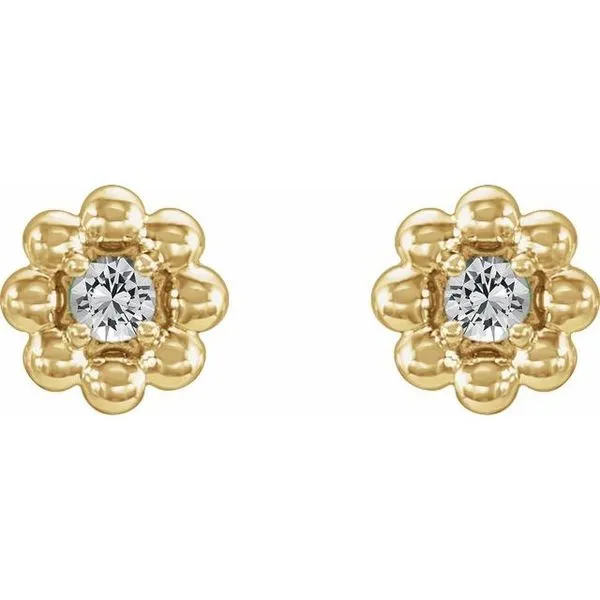 Petite Flower Earrings Image 2 Hopman Jewelers Elkhart, IN