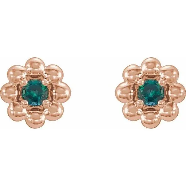 Petite Flower Earrings Image 2 Hopman Jewelers Elkhart, IN