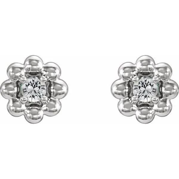 Petite Flower Earrings Image 2 Long Jewelers Chesapeake, VA