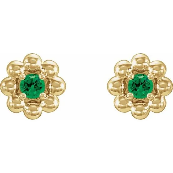 Petite Flower Earrings Image 2 Hopman Jewelers Elkhart, IN