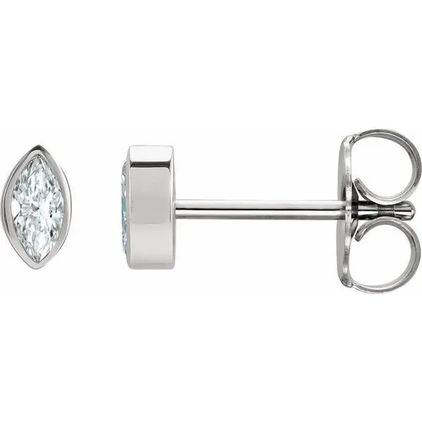 Marquise Bezel-Set Stud Earrings Colonial Jewelers of Easton Easton, MD
