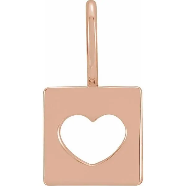 Pierced Heart Charm/Pendant Diny's Jewelers Middleton, WI
