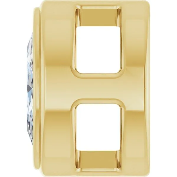 Oval Bezel-Set Slide Pendant Image 3 D'Errico Jewelry Scarsdale, NY