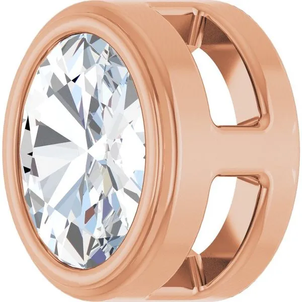 Oval Bezel-Set Slide Pendant Image 2 Cherry Street Jewelers Tulsa, OK