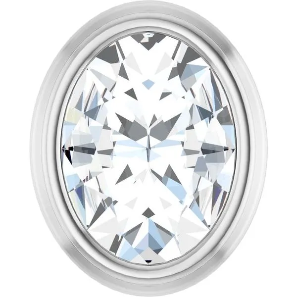 Oval Bezel-Set Slide Pendant J. Meredith Jewelers Delafield, WI