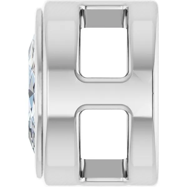 Oval Bezel-Set Slide Pendant Image 3 J. Meredith Jewelers Delafield, WI