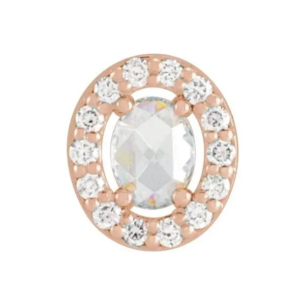 Oval Rose-Cut Halo-Style Pendant Hopman Jewelers Elkhart, IN