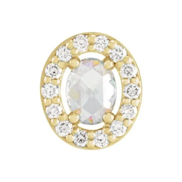 Oval Rose-Cut Halo-Style Pendant J. Meredith Jewelers Delafield, WI