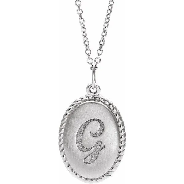 Engravable Oval Necklace Rick's Jewelers California, MD