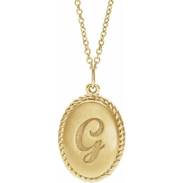Engravable Oval Necklace Hopman Jewelers Elkhart, IN