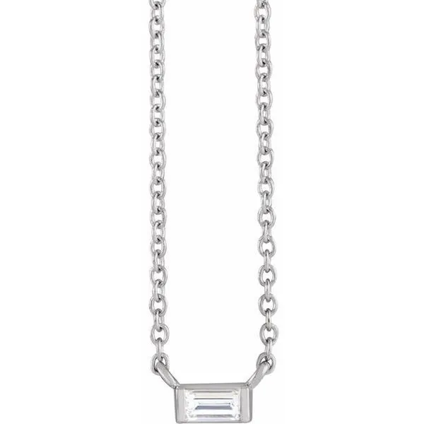 Solitaire Channel-Set Necklace Hopman Jewelers Elkhart, IN