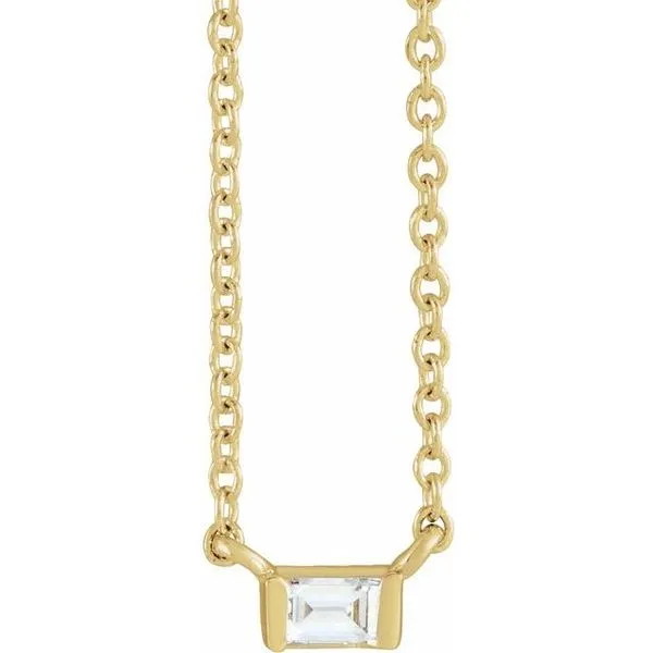 Solitaire Channel-Set Necklace Rick's Jewelers California, MD