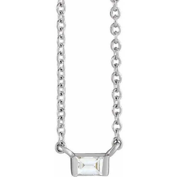 Solitaire Channel-Set Necklace Cherry Street Jewelers Tulsa, OK