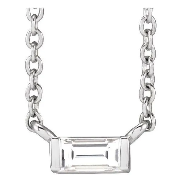 Solitaire Channel-Set Necklace Hopman Jewelers Elkhart, IN