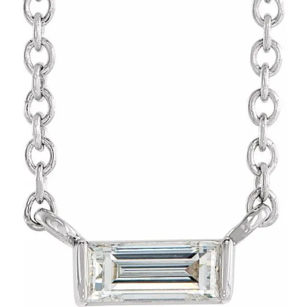 Solitaire Channel-Set Necklace Rasmussen Jewelers Spanish Fork, UT