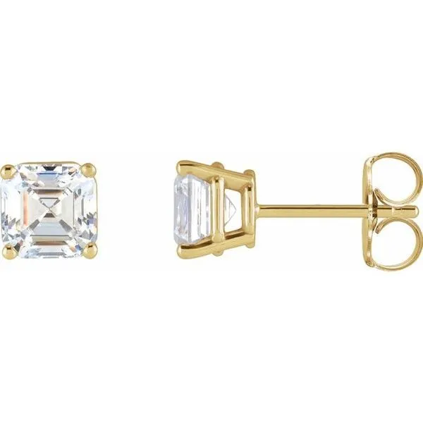 Asscher 4-Prong Stud Earrings Hopman Jewelers Elkhart, IN