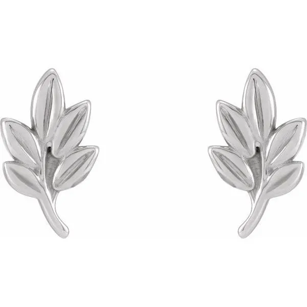 Leaf Earrings Image 2 Hopman Jewelers Elkhart, IN