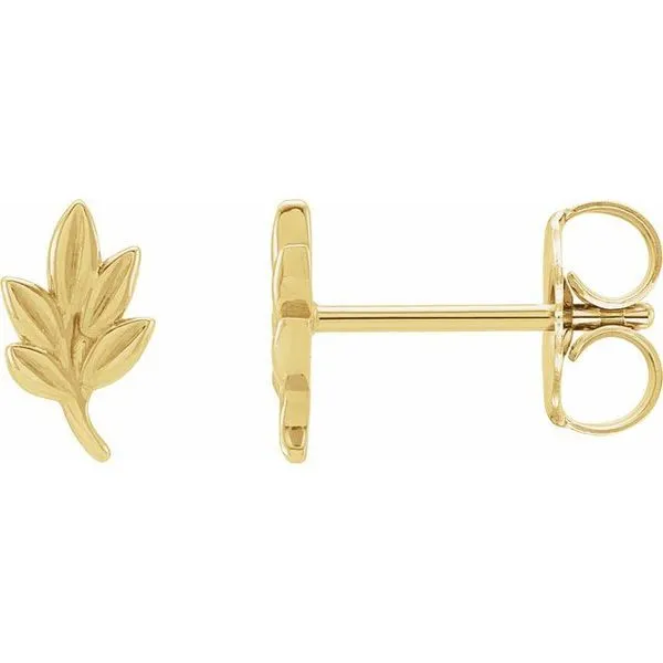 Leaf Earrings Image 2 J. Meredith Jewelers Delafield, WI