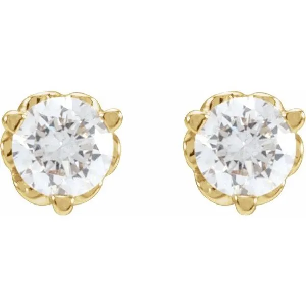 Round 3-Prong Infinity-Inspired Stud Earrings Image 2 G.G. Gems, Inc. Scottsdale, AZ