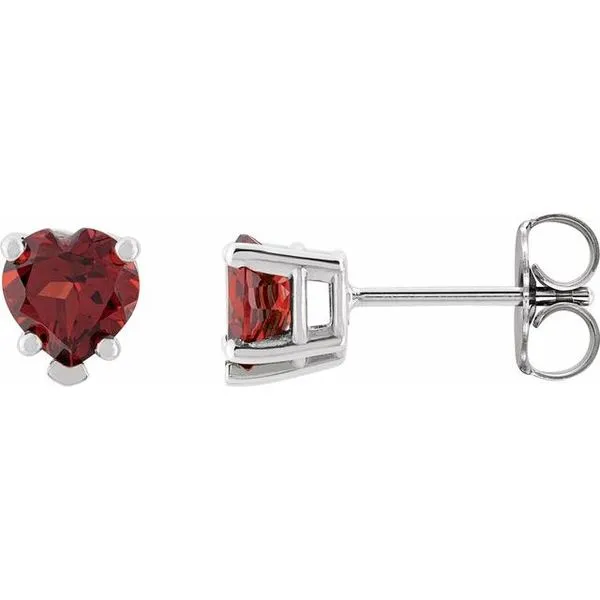 Heart 5-Prong V-End Stud Earrings Moseley Diamond Showcase Inc Lexington, SC