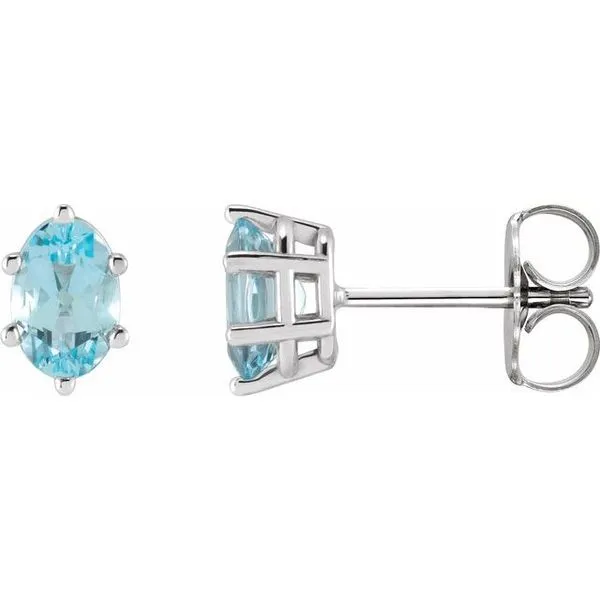 Oval 6-Prong Stud Earrings Rick's Jewelers California, MD