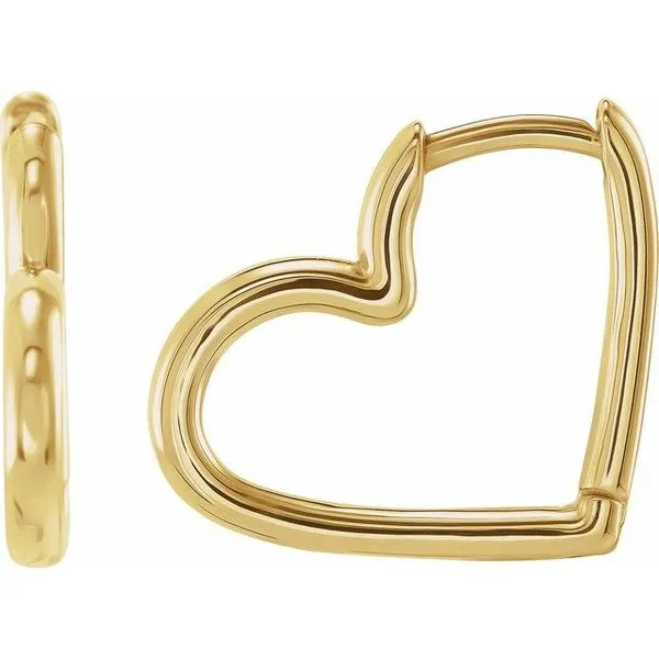 Hinged Heart Huggie Earrings Diny's Jewelers Middleton, WI