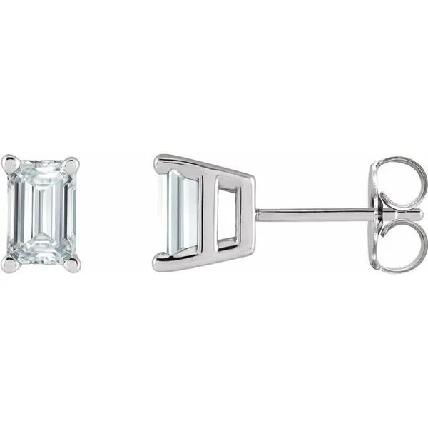 Emerald 4-Prong Stud Earrings Rick's Jewelers California, MD