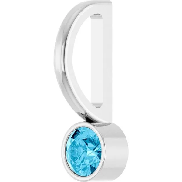 Bezel-Set Solitaire Charm/Pendant Image 2 Gysbers Jewelry Waupun, WI