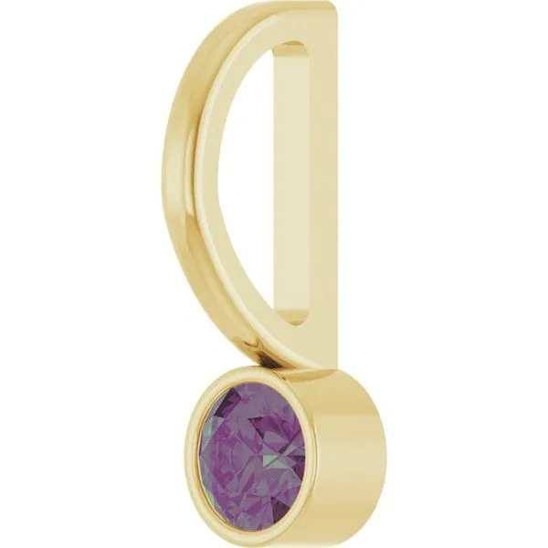 Bezel-Set Solitaire Charm/Pendant Image 2 Colonial Jewelers of Easton Easton, MD