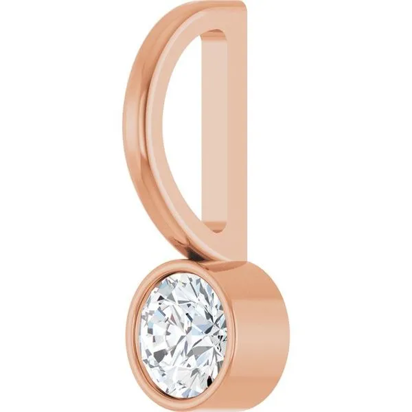 Bezel-Set Solitaire Charm/Pendant Image 2 Colonial Jewelers of Easton Easton, MD