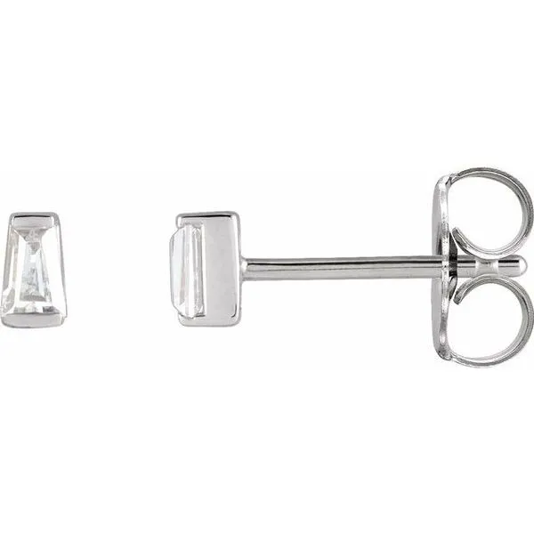 Tapered Baguette Channel-Set Stud Earrings Rick's Jewelers California, MD