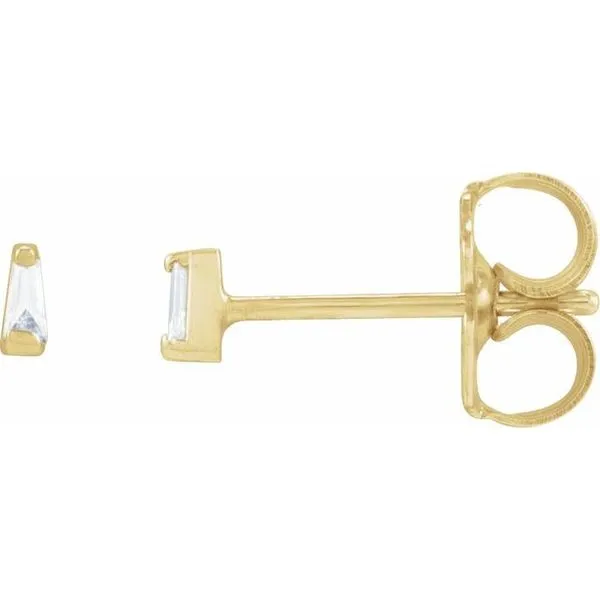 Tapered Baguette Channel-Set Stud Earrings Rick's Jewelers California, MD