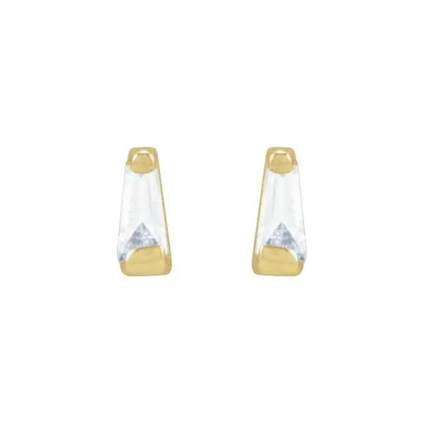 Tapered Baguette Channel-Set Stud Earrings Image 2 Rasmussen Jewelers Spanish Fork, UT