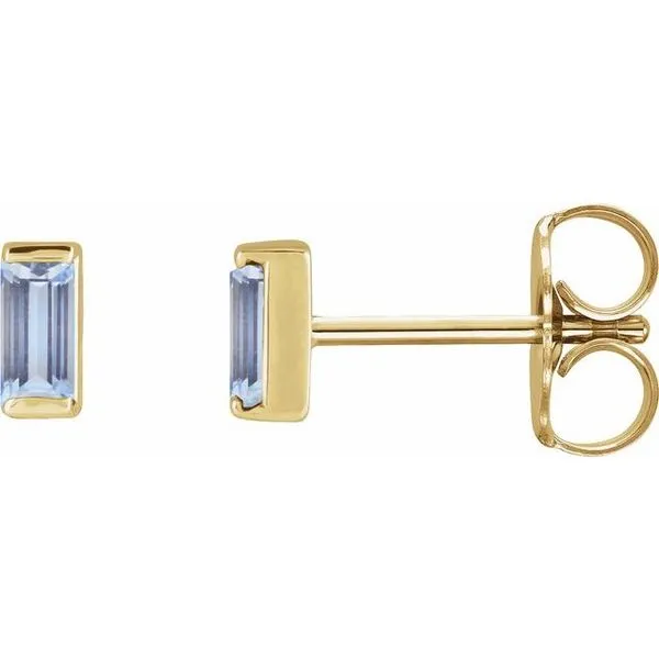 Straight Baguette Channel-Set Stud Earrings Gysbers Jewelry Waupun, WI