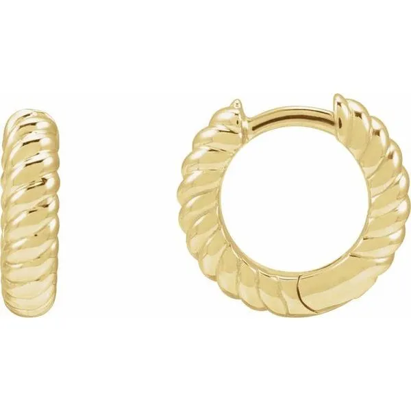 Rope Huggie Hoop Earrings J. Meredith Jewelers Delafield, WI