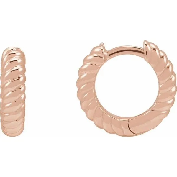 Rope Huggie Hoop Earrings Hopman Jewelers Elkhart, IN