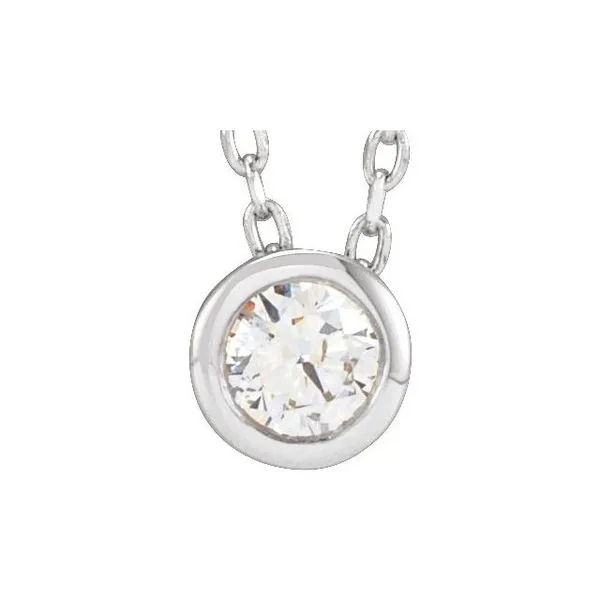 Solitaire Bezel-Set Necklace Hopman Jewelers Elkhart, IN