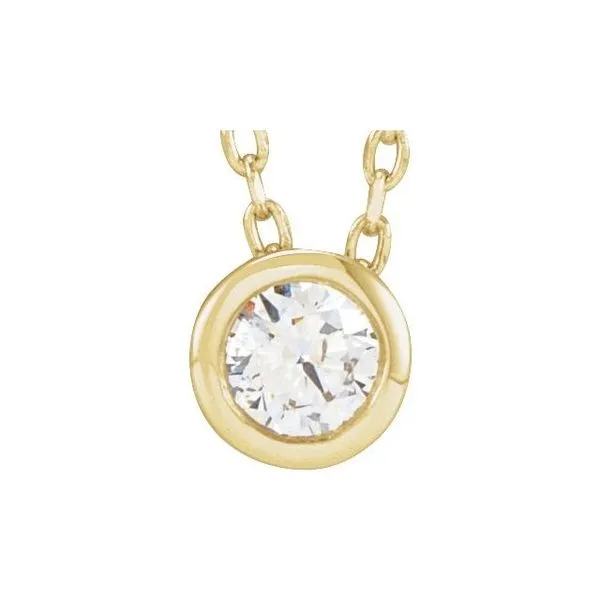 Solitaire Bezel-Set Necklace Hopman Jewelers Elkhart, IN