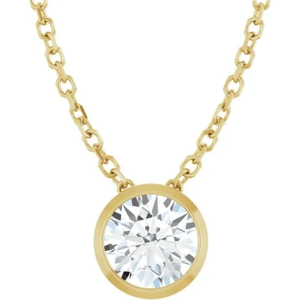 Solitaire Bezel-Set Necklace Rasmussen Jewelers Spanish Fork, UT