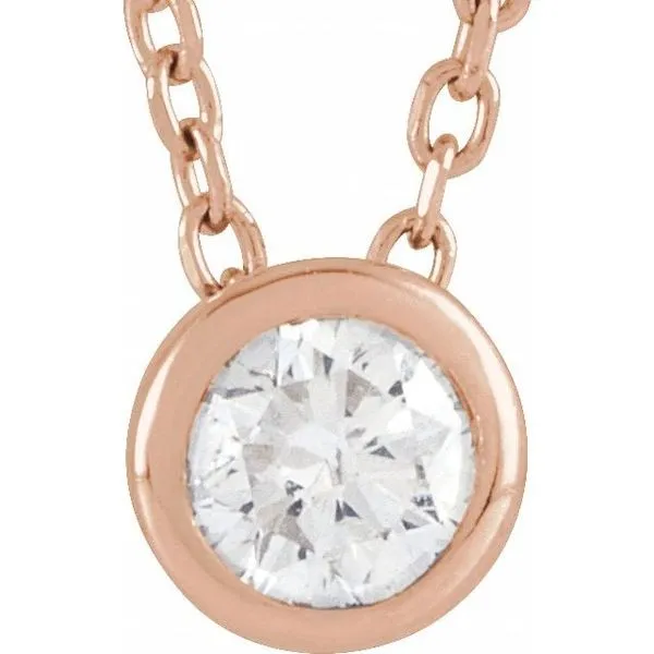 Solitaire Bezel-Set Necklace Rasmussen Jewelers Spanish Fork, UT