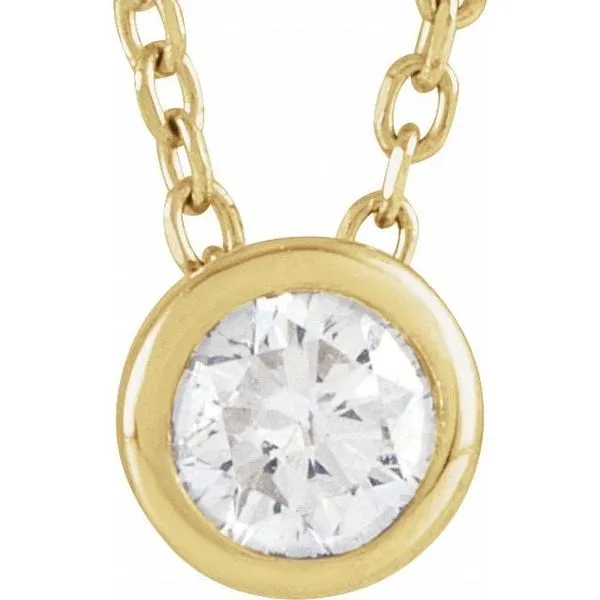Solitaire Bezel-Set Necklace Rasmussen Jewelers Spanish Fork, UT