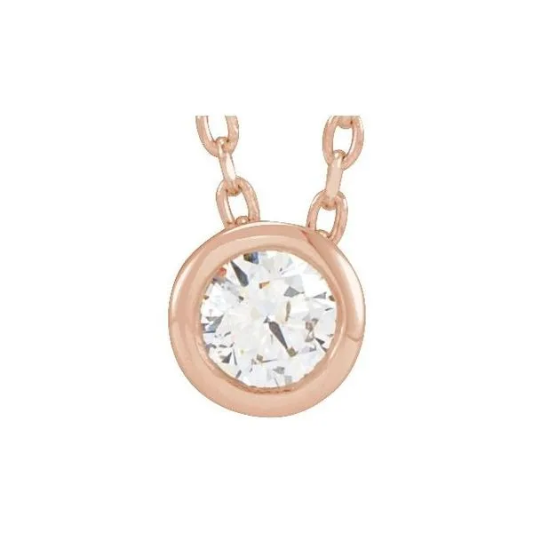 Solitaire Bezel-Set Necklace J. Meredith Jewelers Delafield, WI