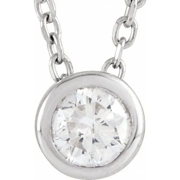 Solitaire Bezel-Set Necklace Hopman Jewelers Elkhart, IN