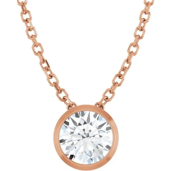 Solitaire Bezel-Set Necklace Northwood Jewelers Northwood, OH