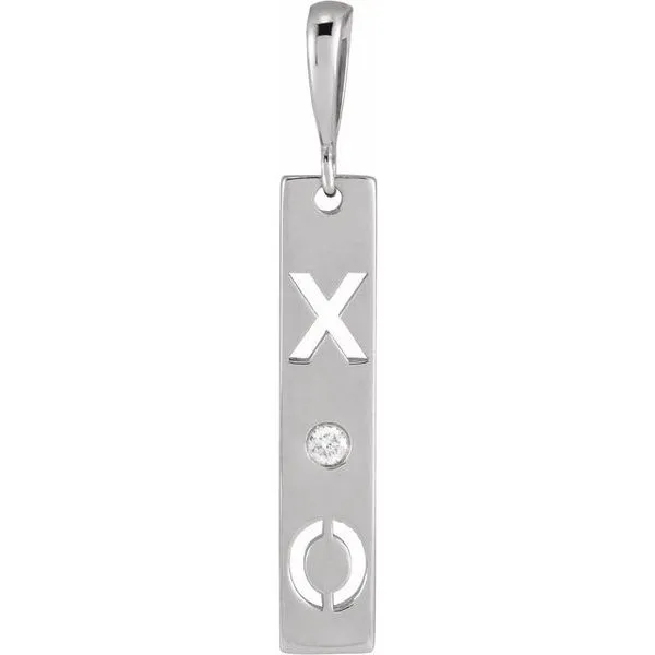 Accented XO Bar Pendant James & Williams Jewelers Berwyn, IL
